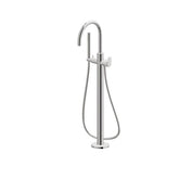 Single-lever basin mixer with 1”1/4 waste. F 3/8” supply hoses.